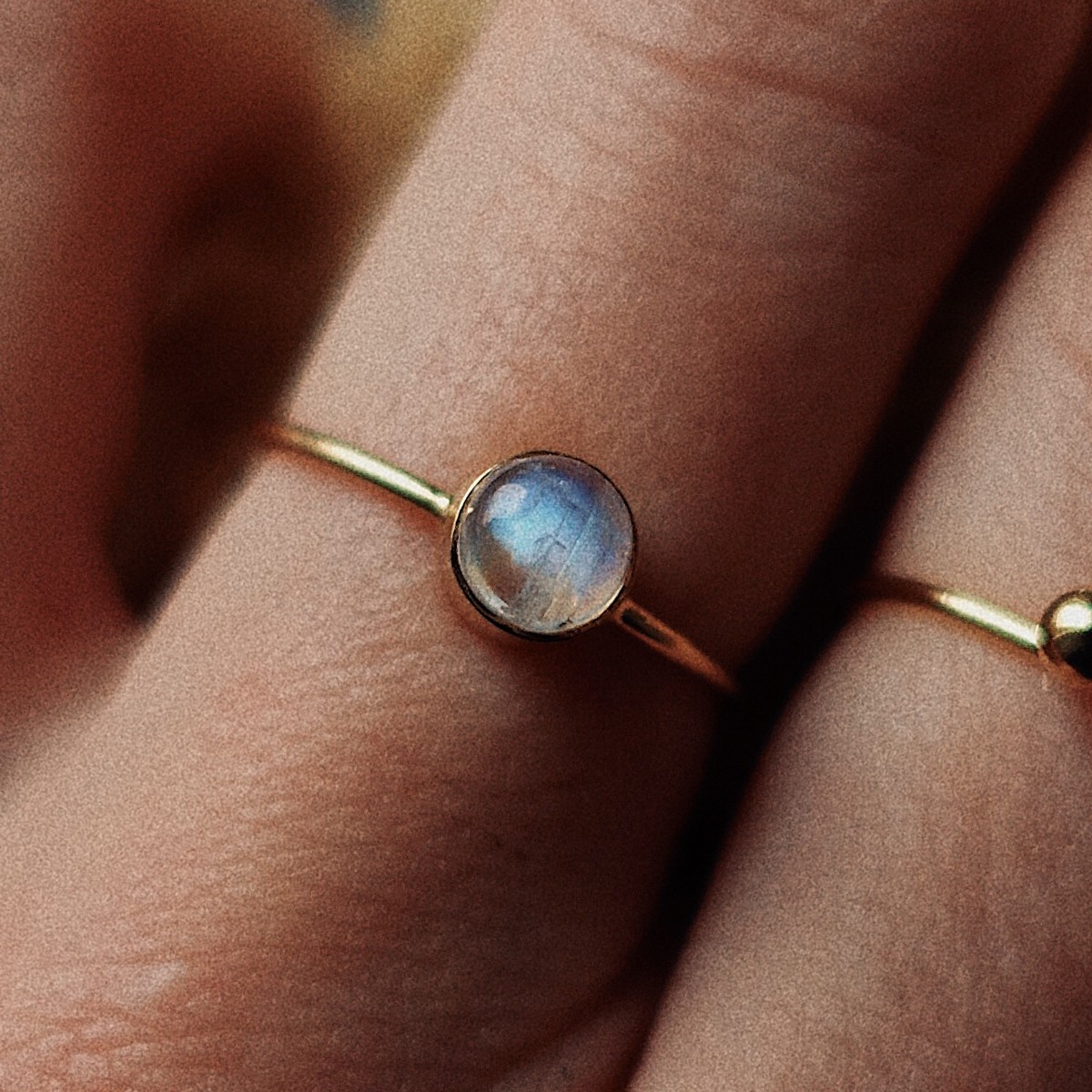 St Atour Cosima Ring Mit Mondstein Vergoldet Selekkt Com