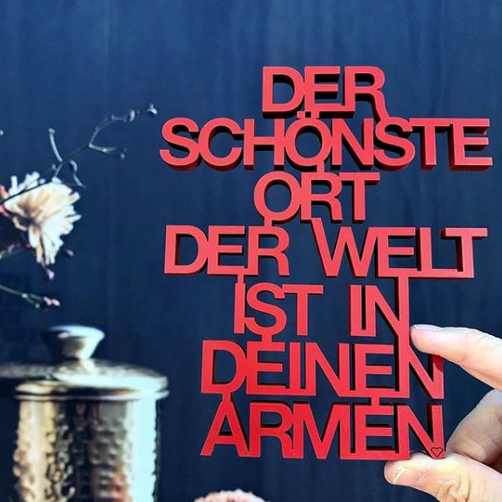 NOGALLERY Der schönste Ort der Welt ist in deinen Armen Deko 3D Schriftzug