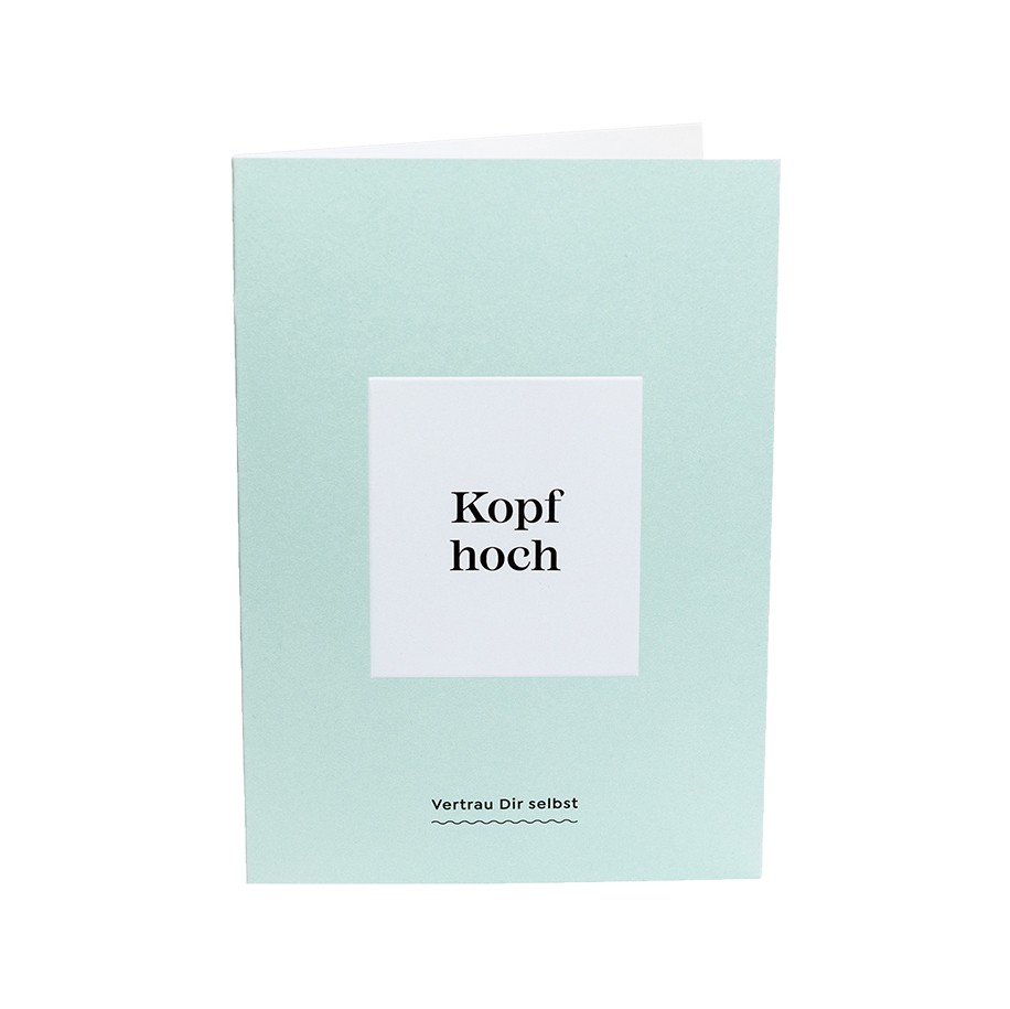 KARTE "TRÖSTENDE WORTE" 1 KOPF HOCH Studio Schön®