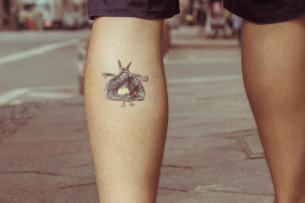 Temporary Tattoo Fat Bat (2er Set)