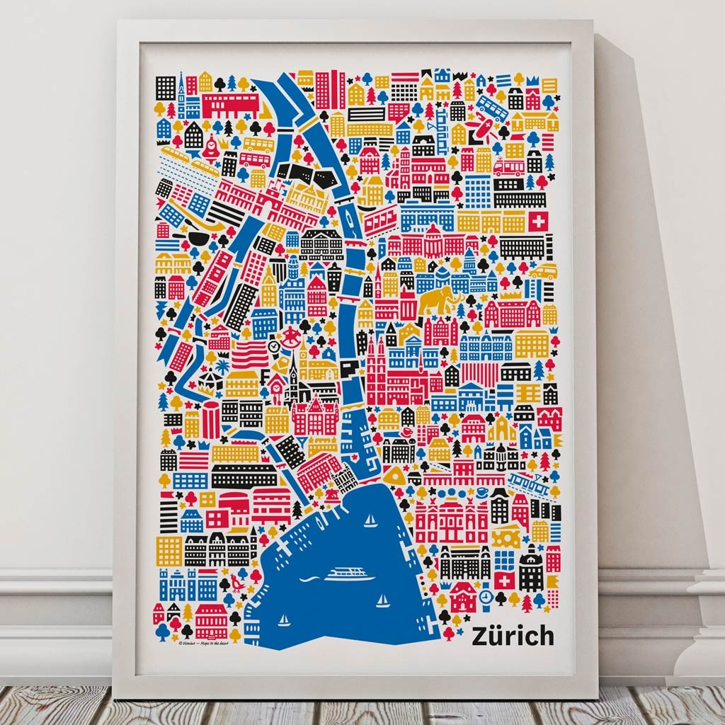 Vianina Zürich Poster 50x70 | selekkt.com