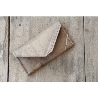 Portemonnaie aus recycelten Blättern / Nachhaltige vegane Brieftasche in schwarz / grau BY COPALA