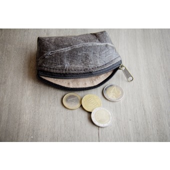 Portemonnaie, Geldbörse aus laminierten Blättern in Schwarz BY COPALA