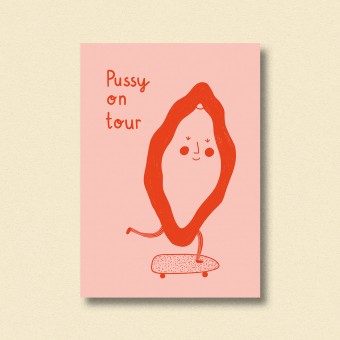 Postkarte Pussy On Tour ✿ Jenne Grassmann