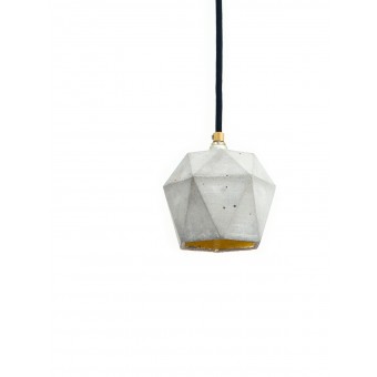 GANTlights - Beton Hängelampe [T2] Lampe Gold trianguliert