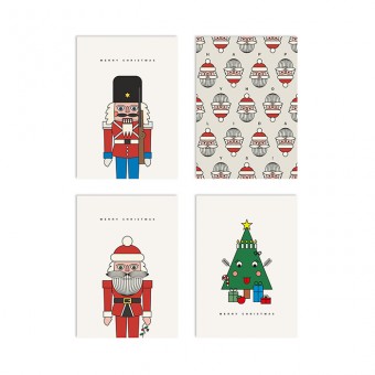 redfries set xmas1 – 4 Weihnachtskarten