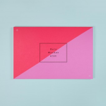 Wochenplaner mit Umschlag / Nr. 06 – rot & pink / frau rippe