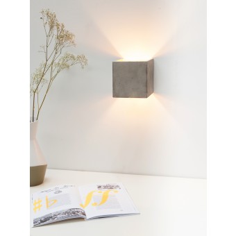 GANTlights - [B3] Wandlampe quadratisch Beton und Gold