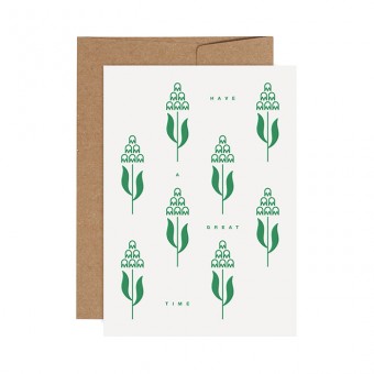 redfries flower field – Letterpress-Klappkarte DIN A6 mit Umschlag, 3 Stück