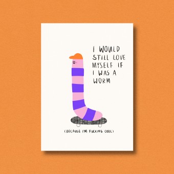 Postkarte if I was a worm ✿ Jenne Grassmann