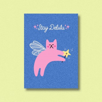 Postkarte stay delulu ✿ Jenne Grassmann
