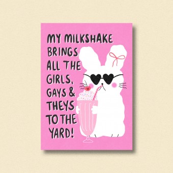 Postkarte Milkshake ✿ Jenne Grassmann