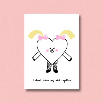 Postkarte I don't have my s*** together ✿ Jenne Grassmann