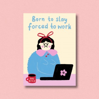 Postkarte born to slay ✿ Jenne Grassmann