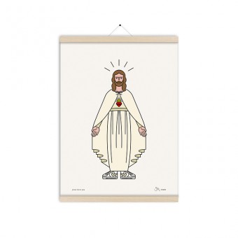 redfries jesus loves you – Kunstdruck DIN A3