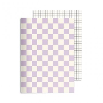 redfries checkered lavender – 2 Stück Notizhefte DIN A5