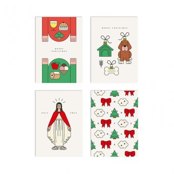 redfries set xmas4 – 4 Weihnachtskarten