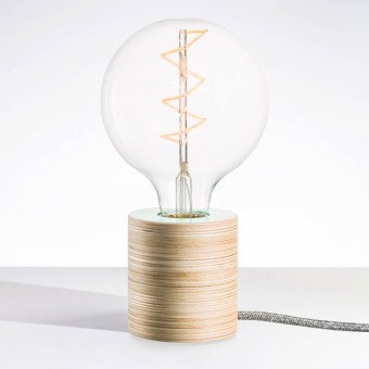 Lichtliebe Tischleuchte "Fafoo" in mint und grau meliert inkl. Edison Spiral LED im Retro Design mit nur 1,8 Watt