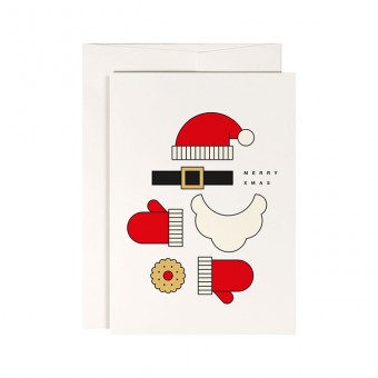 redfries naked santa – 4 Stück Weihnachtskarten