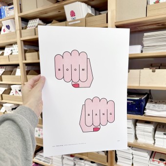 redfries boom bang riso – Kunstdruck DIN A3