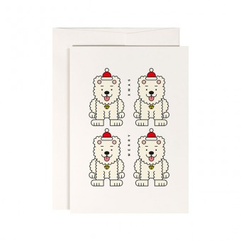 redfries frizzy xmas – 4 Stück Weihnachtskarten