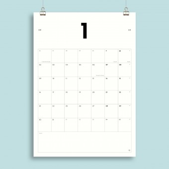A3 Monatskalender Nr. 07 / 2023 / mit Feiertagen und Kalenderwochen / frau rippe