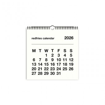 redfries basic 2026 – Monatskalender quadratisch