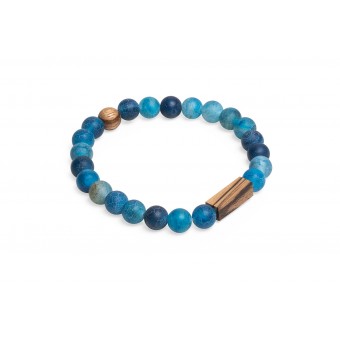 BeWooden Perlenarmband "Aqua Zebrano Bracelet"