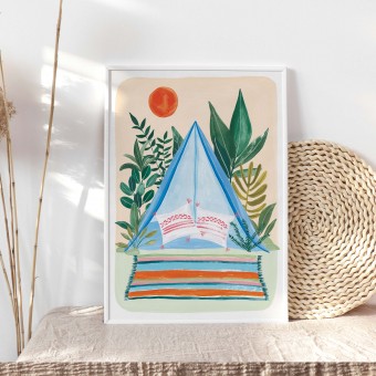 Paperlandscape | Kunstdruck "Zelten" | Poster Reisen | Camping | verschiedene Größen