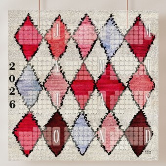 Fine Art Wandkalender 2026 Berber Rose / kilim