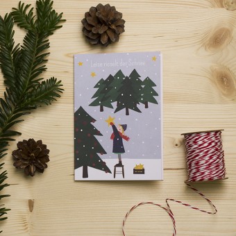 HEJ Marlen Grußkarte „Leise rieselt der Schnee“ mit hochwertigem Kuvert