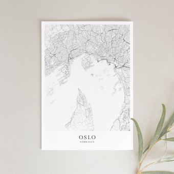 OSLO als hochwertiges Poster im skandinavischen Stil von Skanemarie