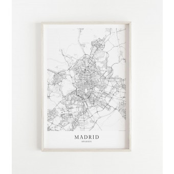 Karte MADRID als Print im skandinavischen Stil von Skanemarie 