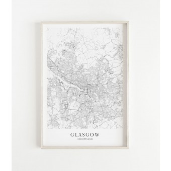 Karte GLASGOW als Print von Skanemarie