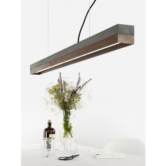 GANTlights - Beton Hängeleuchte [C1]dark/corten Lampe Cortenstahl minimalistisch