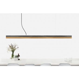 GANTlights - Beton Hängeleuchte [C3]dark/oak Lampe Eichenholz minimalistisch
