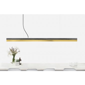 GANTlights - Beton Hängeleuchte [C3]dark/brass Lampe Messing minimalistisch