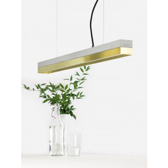 GANTlights - Beton Hängeleuchte [C2]brass Lampe Messing minimalistisch