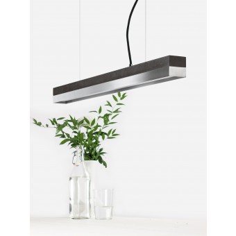 GANTlights [C2]dark/stainless steel Pendelleuchte Edelstahl klein