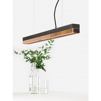 GANTlights - Beton Hängeleuchte [C2]dark/copper Lampe Kupfer minimalistisch