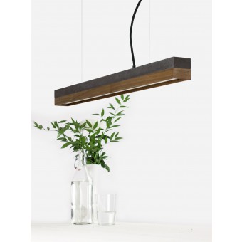 GANTlights - Beton Hängeleuchte [C2]dark/walnut Lampe Nussbaum minimalistisch