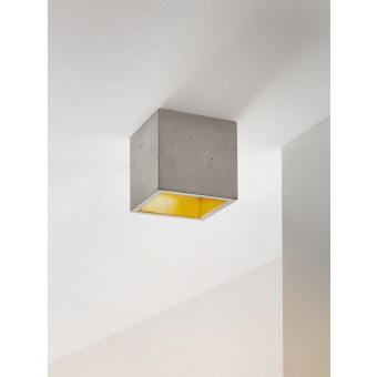 GANTlights - [B7] Deckenspot quadratisch Beton und Gold