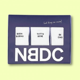 3-PACK SOCKEN BUON GIORNO, TUTTO BENE, OK CIAO - No Bad Days Club