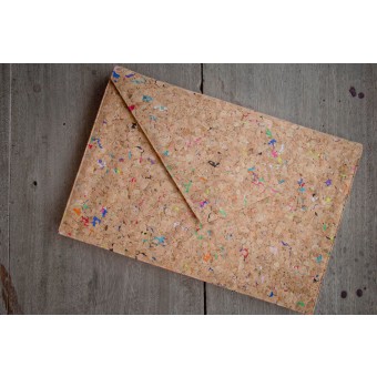 Kork Laptop Hülle mit farbigen Akzenten, MacBook Tasche, 13 - 14 Zoll Case BY COPALA