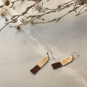 IDA PING JEWELRY // OHRRINGE "SIENNA" - MESSING & GLAS