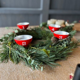 Adventskranz Schalen FIRE - werkvoll by Lena Peter