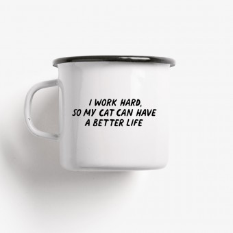 typealive / Emaillebecher Tasse / Better Life "Cats"