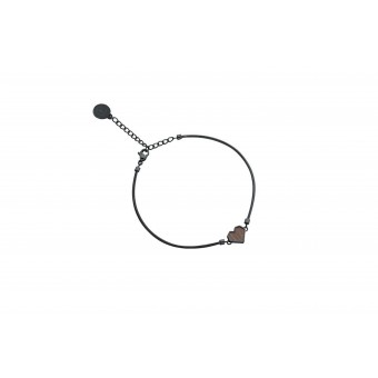 BeWooden Armband mit Holzdetail - Motiv Herz - "Apis Nox Bracelet Heart"