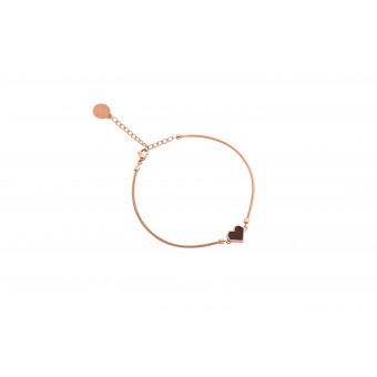 BeWooden mit Holzdetail - Motiv Herz - "Rose Bracelet Heart"