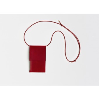 Lapàporter – Leder Handytasche zum umhängen / Brustbeutel, rot